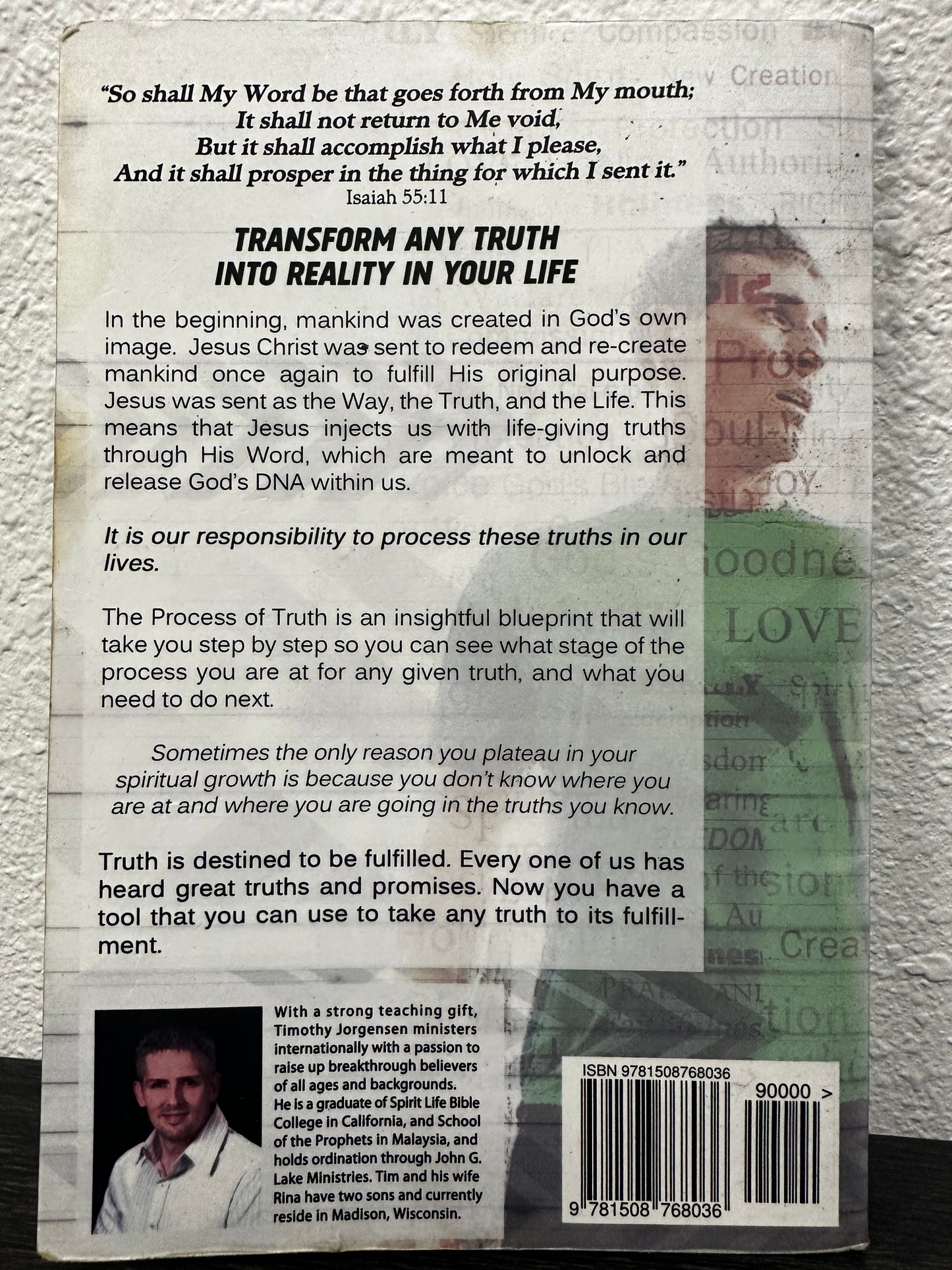 The Process Of Truth By Timothy Jorgensen (Damaged Book)